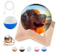 Memory Sphere Lamp - Memory Orb Video Crystal Ball, 3D Crystal Ball Video Player with LED Light, DIY Video Displaysphere, Customized Gift for Couples, Pets, Memories, Anniversary, Birthday (Blue)