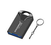 Memory Stick Lindo Pen Drives portáti Flash Drive 16 GB USB 3.0 de Alta Velocidad del Mini Metal del Disco de U Unidad de Almacenamiento de Datos Flash Pen Disk (Color : Black)