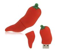 Memory Stick Lindo Pen Drives portáti Flash Drive Disco De Destello De La Pimienta Caliente Forma 16GB USB Unidad de Almacenamiento de Datos Flash Pen Disk (Color : Red)