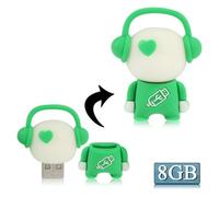Memory Stick lindo Pen Drives portáti Flash Drive Flash Disco Music Man Silicón De La Historieta Del USB, Especial For Todo Tipo De Regalos Del Día Del Festival De 8 GB Unidad de almacenamiento de dat