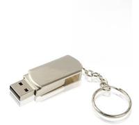 Memory Stick Lindo Pen Drives portáti Flash Drive Serie del Metal Mini Disco Flash USB 2.0 De 16 GB con Llavero Unidad de Almacenamiento de Datos Flash Pen Disk (Color : Silver)
