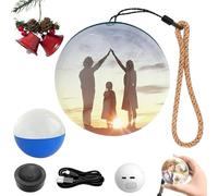 Memory Video Ornament Memory Sphere Ball Lamp 2.7" Crystal Orb WiFi Custom Personalized Uploadable Video & Photos Core Memories Orb for Birthday Anniversary Christmas Gifts