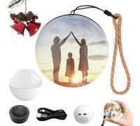 Memory Video Ornament Memory Sphere Ball Lamp 2.7" Crystal Orb WiFi Custom Personalized Uploadable Video & Photos Core Memories Orb for Birthday Anniversary Christmas Gifts