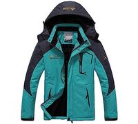 Memoryee Chaqueta Impermeable para Hombres Chaqueta Polar de Invierno Cálida Chaqueta de Esquí A Prueba de Viento Bolsillos Múltiples/Sky Blue/S