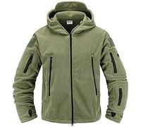 Memoryee Chaqueta para Hombre Militar al Aire Libre de Lana Polar Sudaderas Táctica a Prueba de Viento/Green/3XL