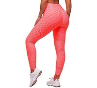 Memoryee Leggings Mujer Push Up Mallas Anticeluliticos Pantalones Deportivos Fitness Suaves Elásticos Cintura Alta Barriga Control Talla Extra Leggins Yoga/Orange/XS