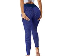 Memoryee Leggings Mujer Push Up Mallas Anticeluliticos Pantalones Deportivos Fitness Suaves Elásticos Cintura Alta Barriga Control Talla Extra Leggins Yoga/Style2-Blue/XL