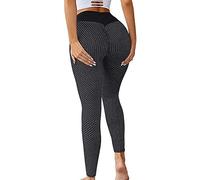 Memoryee Leggings Mujer Push Up Mallas Anticeluliticos Pantalones Deportivos Fitness Suaves Elásticos Cintura Alta Barriga Control Talla Extra Leggins Yoga/Style2-Black/XL