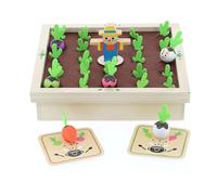 Mémotager Día de Cosecha Juego de Memoria de Madera para Niños desde 3 Años | Asocia frutas y verduras | desarrolla la observación y la concentración | piezas ilustradas coloridas | idea de regalo lúdica