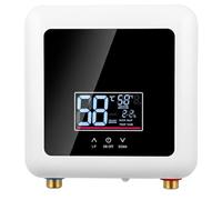 Memows Mini Calentador de Agua Electrico Instantaneo, 7500W Termo Electrico Instantaneo Calentadores de Agua Eléctricos con Pantalla LED Táctil y Control Remoto para Cocinade Baño, Ahorro de Energía
