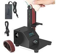 Memows Mini lijadora de cinta eléctrica, Lijadora de banda 350W, lijadora de pulido, multifunción, borde vertical para metal, carpintería, cortador de bordes