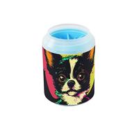 Memphis - Estación portátil de limpieza de patas de barro con alas de murciélago, cerdas de silicona suave, cepillo de baño para gatos y perros