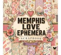 Memphis Love Ephemera Scrapbook: Romantic blush pink geometric decorative paper pad for junk journaling, card making, and mixed media art projects.