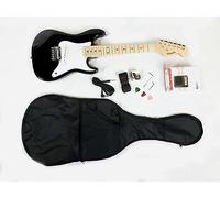 Memphis | Pack Guitarra Eléctrica Infantil JRPKB | Mini Strato Guitarra Eléctrica | Color Negro | 3W Mini Amplificador | Incluye Bolsa De Guitarra, Correa, Afinador Clip On y Cable