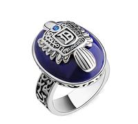 Mempire Damon Salvatore Anillo 925 Sterling Silver Lapis Lazuli Gem Anillo De Luz Diurna Joyas para Hombre con Caja De Regalo (8)