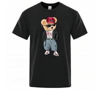 Men 2025 Fashion Teddy Bear T Shirt Pure Cotton Tops tee Funny Men Short Sleeve Crewneck Tees Female T-Shirts