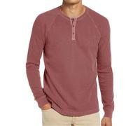 Men Basic Shirt Comfortable Workout All-Match Elasticity Men Polo Shirt Trend Men Casual T-Shirt Classic Loose Men Longsleeve Shirt F-Red M