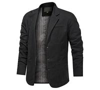Men Blazer Vintage Solid Color Men'S Casual Suit Spring And Fall Youth All-Match Men'S Suit Classic Men'S Jacket B-Black 4XL