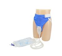 (Men Blue)1000ml/2000ml Wearable Urine Bag with Catheter - Medical Grade Collection System for Bedridden Patients -YT4