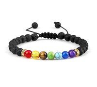 Men Bracelets 6 mm de Lava Negra Piedra de Roca hematita hematita Pulsera con Cuentas y Brazalete Ajustable para Mujeres muñeca para Mujeres