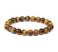 Men Bracelets Natural Energy Tiger Eye Polished 8 mm Lapis Lazuli Beads Bangle Elastic Women