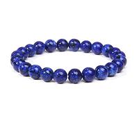 Men Bracelets Natural Energy Tiger Eye Polished 8 mm Lapis Lazuli Beads Bangle Elastic Women