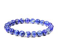 Men Bracelets Natural Energy Tiger Eye Polished 8 mm Lapis lazuli Beads Bangle Elastic Women