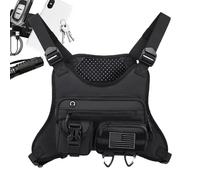 Men Chest Bag, Coffer Fanny Pack Outdoor Sports Bags, 14.96x1.97x10.24 Inch Phone Holder Pouch Design & Adjustable Fit, Lightweight Vest for Camping, Hunting, Gym, Cycling, Workout, Biking, and Runner