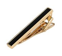 Men Clip on Tie, Tie Clips for Men Black Tie Bar Enamel Stainless Steel Clip Ties for Men Men Suit Accessories Birthday Gifts for Men Tie Accessories