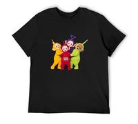 Men Clothing Teletubbies Tvbaby T-Shirt Telebaby Fashion Short Sleeve Black 3XL