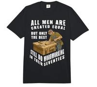 Men Created Equal Woodworking Dad Seventies 70th Birthday Comfort Colors Adult Heavyweight T-Shirt