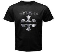 Men Design Printed T Shirt Within Temptation Metal Rock Band Printed Black T Shirts Short Sleeve Funny Tees