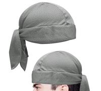 Men Dew Rags, Sweat Wicking Doo Rag Hat, 19.69 to 22.05 Inches Lightweight & Quick Dry Fabric, Breathable Motorcycle Headwrap for Hiking, Outdoor, Biking, Riding, Sports, Fitness, Workout, Trekking