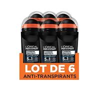 L'Oréal Men Expert – Desodorante Carbon Protect Ice Fresh Antihuellas 50 ml (pack de 6)
