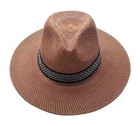 Men Fedora Trilby Straw Hat Womens Mens British Classic Panama Hats UV Protection Sun Beach Visor Hat Men Short Brim Outdoor Summer Cowboy Jazz Hats Cap