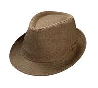 Men Fedora Trilby Straw Hat Womens Mens British Classic Panama Jazz Hats Summer UV Protection Sun Visor Hat Men Short Brim Outdoor Beach Sun Cowboy Hats Cap