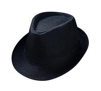 Men Fedora Trilby Straw Hat Womens Mens British Classic Panama Jazz Hats Summer UV Protection Sun Visor Hat Men Short Brim Outdoor Beach Sun Cowboy Hats Cap