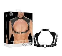 Men Harness with Neck Collar - One Size - Black
