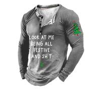 Men Longsleeve Tops Digital Printing 3D Men Trend T-Shirt Sport Casual Men Fashion Long Sleeve Shirts Christmas Men Vintage All-Match Basic T-Shirt PL-54 L
