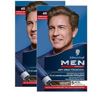 Men Perfect Gel de tinte antigris 40 rubio oscuro (2 x 80 ml), tinte para el cabello para hombres que oculta el pelo gris, tinte antigris para un resultado de aspecto natural