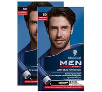Men Perfect Gel de tinte antigris 80 negro marrón (2 x 80 ml), tinte para el cabello de los hombres que difuminan las canas, tinte antigris para un resultado de aspecto natural