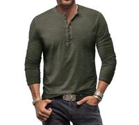 Men Polo Shirt Workout Comfortable Elasticity Men Basic Shirt Classic All-Match Trend Men Casual T-Shirt Loose Unicoloured Lapel Men Longsleeve Shirt E-Army Green 3XL