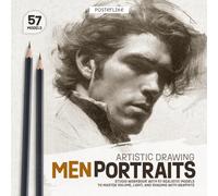 Men Portraits - Artistic Drawing: Studio Workbook with 57 Realistic Models to Master Volume, Light, and Shading with Graphite (Posterlike Portrait Drawing Studio)