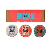 Men Rock Kit de Peinado Hair Deal - Productos para Estilizar el Cabello con Fijación Fuerte con Matt Paste, Matt Clay y Hair Pomade - 3 piezas
