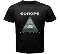 Men Round Neck T Shirts Europe Walk The Earth Album Man Fashion Cotton Tops Black XL Unisex 100% Cotton Short-Sleeve T-Shirts Black XXL
