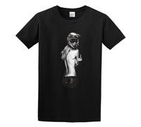 Men S Clothing Motorcycle Girl with Motocross Helmet Men's T-Shirt Unisex Black Men Tees L