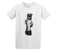 Men S Clothing Motorcycle Girl with Motocross Helmet Men's T-Shirt Unisex White Men Tees XL