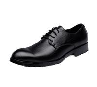 Men’s Comfort Lace Up Oxford Dress Shoes Orthopedic Leather Brogue Business Formal Footwear(Noir,46 EU)