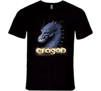 Men ' s ERAGON Christopher PAOLINI Book Saga Inspired Dragons tee Round Neck Unisex Tops Men's 100% Cotton Short-Sleeve T-Shirts XXXL