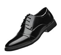 Men’s Fashion Lace Up Pointed Toe Italian Leather Low Top Formal Business Shoes for Uniform(41 EU)